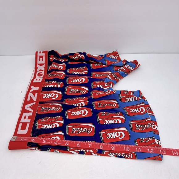 CRAZY BOXER BRIEFS COCA COLA DESIGN, 92%  POLYESTER 8% “ELASTHANNE,” LARGE - Picture 6 of 10